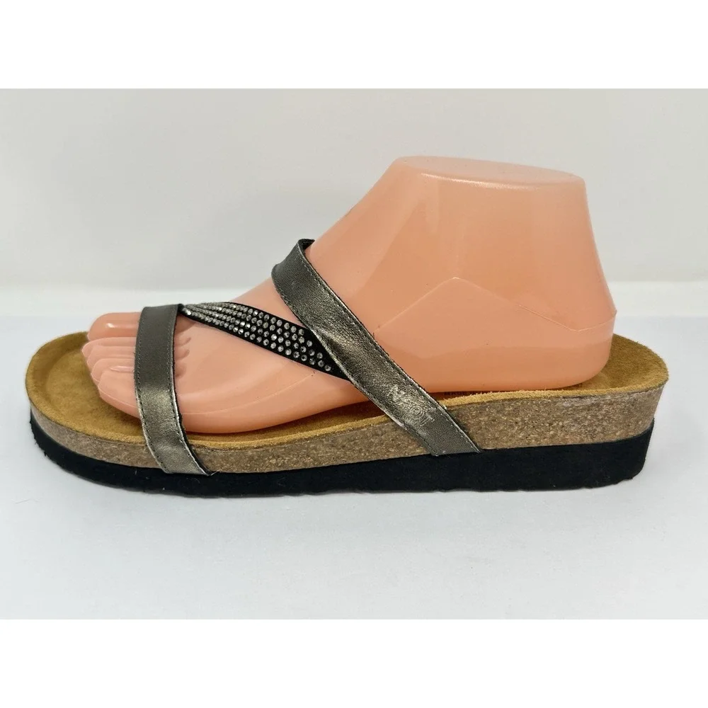 Naot Hawaii Women's Sandals Size EU 40 US 9 Metallic Rhinestone Slide NWOB